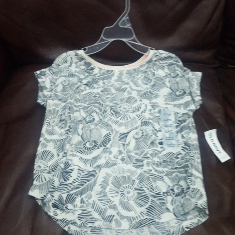 White and black flower girls tee-shirt